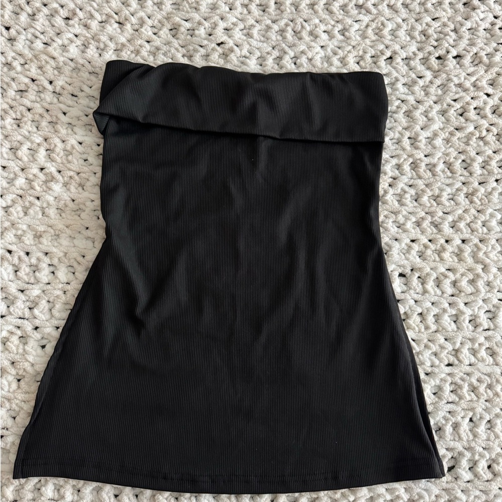 Black Strapless Top